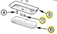 Hard Top Complete Clear Dome Light Assembly & Cover Lens for Jeep Wrangler TJ, YJ, CJ7