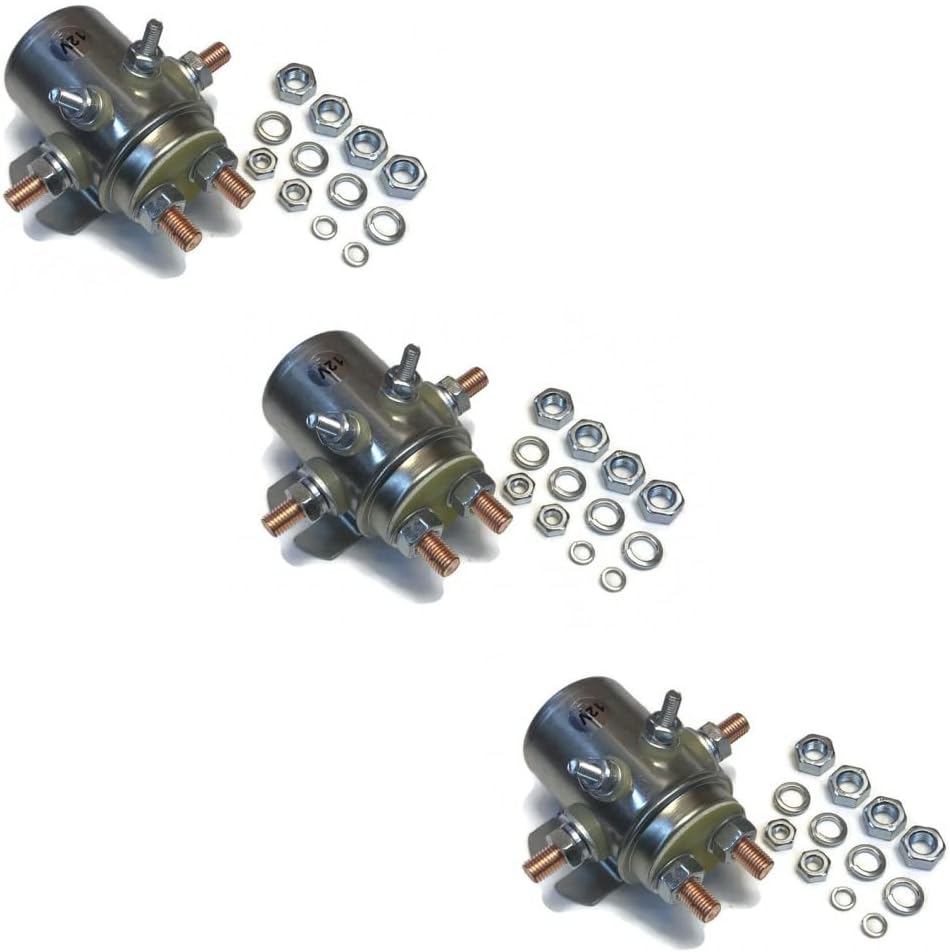 (3) 12V Switch Relay Solenoid Continuous Duty for Autocrane Auto Crane Boom Hoist