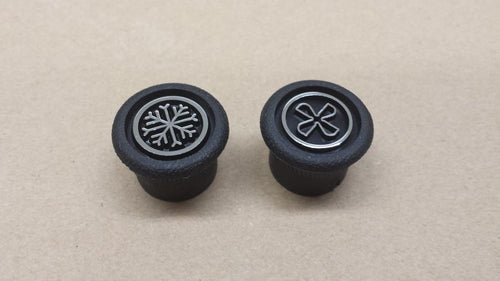 Air Conditioning, A/C & Fan Dash Knobs for Jeep CJ7, YJ Wrangler (Chrome Finish)