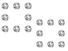 (16) Wheel Flange Serrated Nuts 3/8"-24 for Polaris 1993 Big Boss 250, 350L ATV