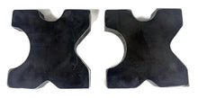 (Set of 2) 20 TON Steel Shop Press Bed Plates for H-Frame Arbor 4 Notch 1"x5"x5"