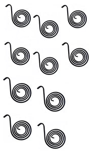 10 Pack Universal Flat Coil Spring for Dump Truck Tarp System Replaces Buyers 3011876 - Heavy Duty Torsion Spiral