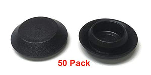 (50) 9/16" Inch Black Plastic Flush Mount Hole Plug - Sheet Metal Auto Body Panel