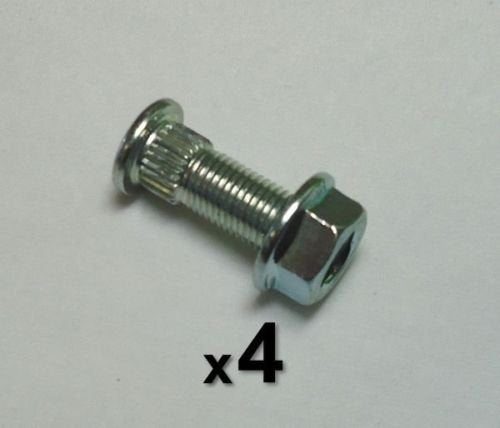 1992-2010 Polaris Outlaw Predator 525 Front & Rear Wheel Nut + Stud (4 PACK)