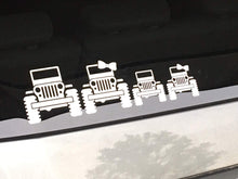 Jeep Wrangler Family - White Vinyl Decal/Sticker for Car, Truck, Van, SUV - Stick Figure (Mom)