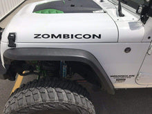 Jeep Hood Decals ZOMBICON zombie decals Vehicle Fit: Wrangler TJ JK XJ CJ YJ