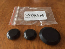 3 RUBBER Body Plugs / Tailgate Plugs (Flush Mount) for Jeep Wrangler JK - Removed Tire Carrier Bumper Tramp Stamp