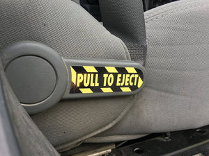Pull to Eject Decal/Sticker Set for Jeep Wrangler JK, JKU, Sahara, Rubicon