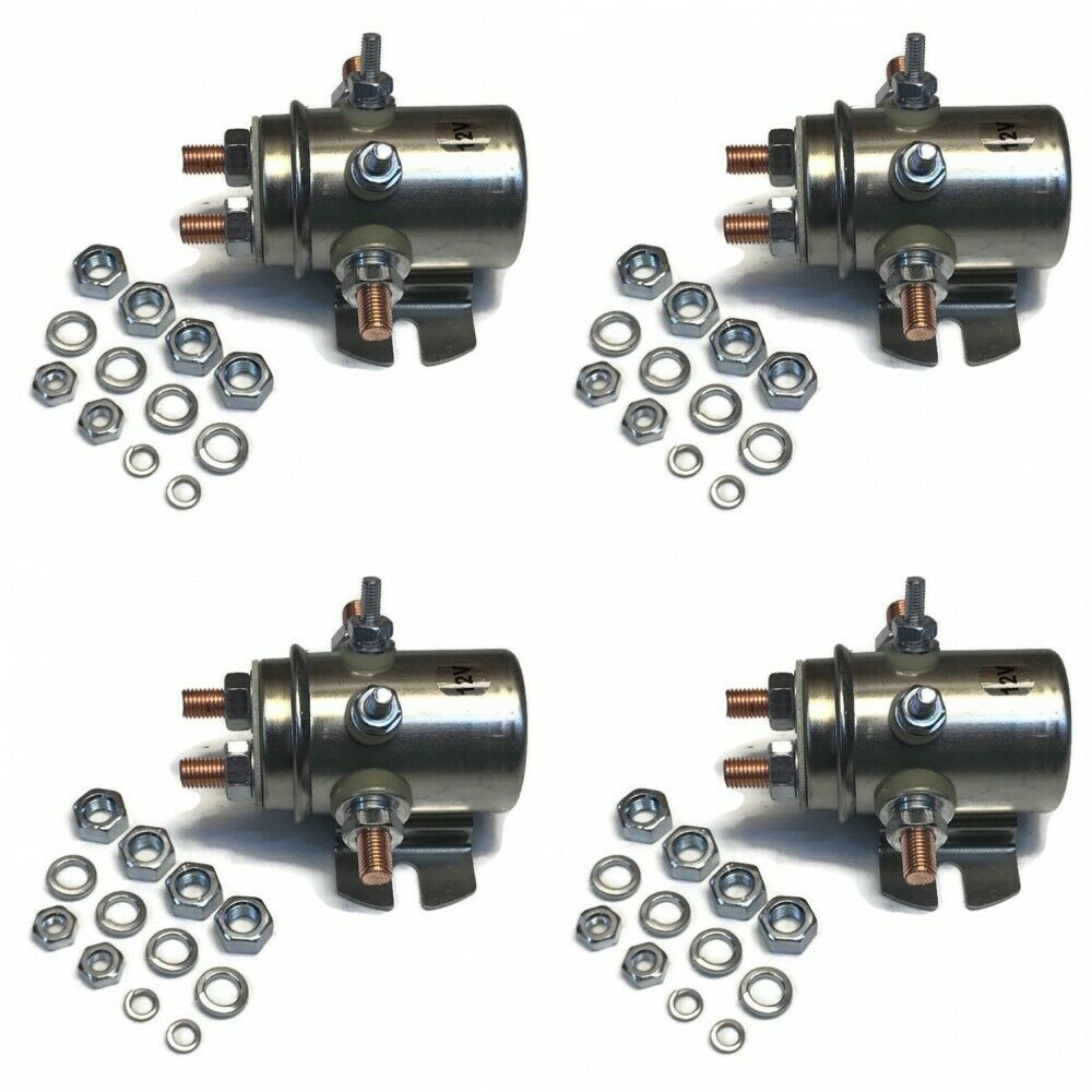 (4) 12V Winch Motor Industrial Switch Relay Solenoid  Continuous Duty 6 Terminal