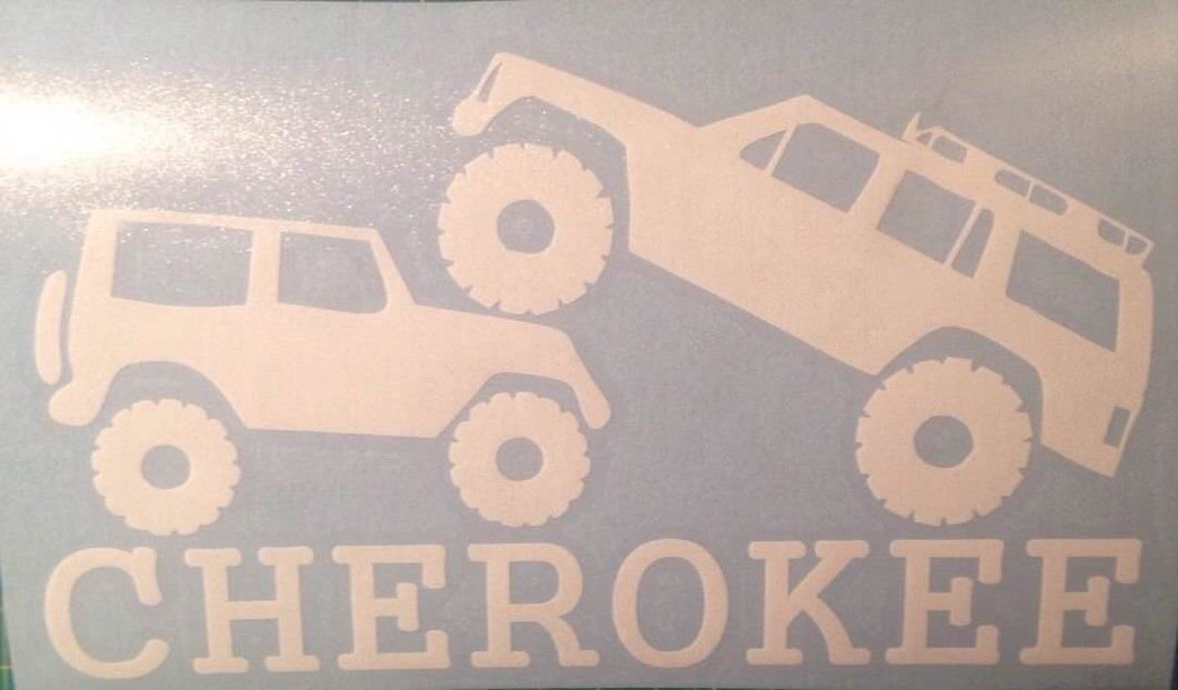 CHEROKEE OVER WRANGLER - Vinyl Decal / Sticker for Jeep Driving Funny XJ SJ CJ YJ TJ JK LJ
