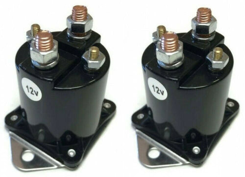 (2) 12 Volt Solenoid for Gas Golf Cart Kart Car Buggy 4 Terminal OEM Replacement