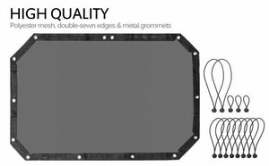 Mesh Sun Shade Top Cover for Jeep Wrangler JK JKU Unlimited Rubicon Sahara Sport