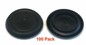 100 1-1/4 Inch Black Rubber FLUSH MOUNT HOLE PLUG - Sheet Metal Auto Body Panel