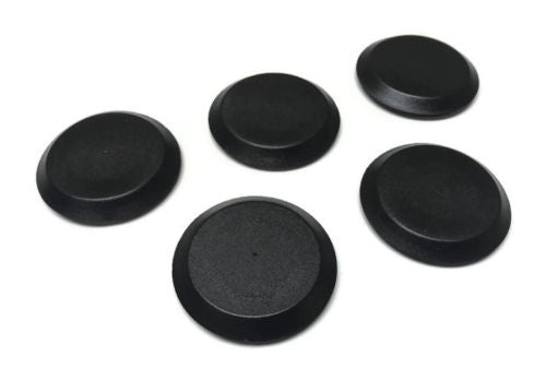 (5) 1-1/4 Inch Black Plastic FLUSH MOUNT HOLE PLUG - Sheet Metal Auto Body Panel