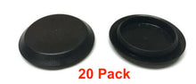 20 1-1/4" Inch Black Plastic FLUSH MOUNT HOLE PLUG - Sheet Metal Auto Body Panel