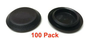 (100) 1" Inch Plastic Snap-In FLUSH MOUNT HOLE PLUG for Sheet Metal Fit Fender