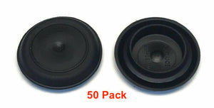 (50) 1" Inch Rubber Snap-In FLUSH MOUNT HOLE PLUG for Sheet Metal Fit Fender