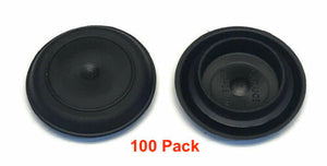 (100) 1" Inch Rubber Snap-In FLUSH MOUNT HOLE PLUG for Sheet Metal Fit Fender